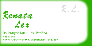 renata lex business card
