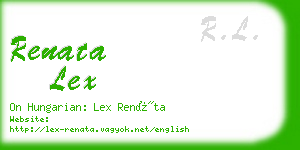 renata lex business card